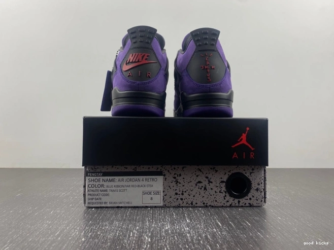 Cheap Suede Jordan Travis Air x Purple Scott 4 0714